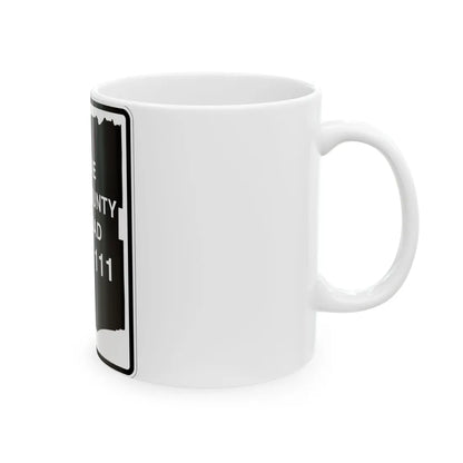 Erie County 111 NY (New York) (Road Sign) White Coffee Mug - Go Mug Yourself