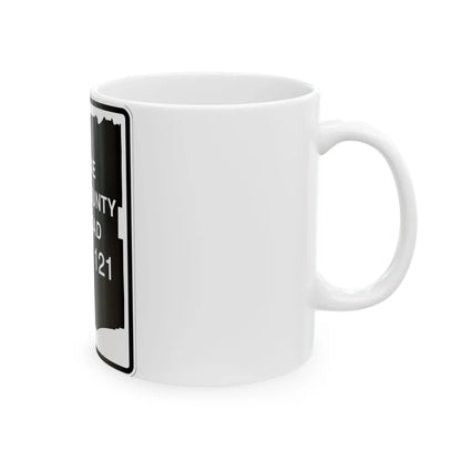 Erie County 121 NY (New York) (Road Sign) White Coffee Mug - Go Mug Yourself