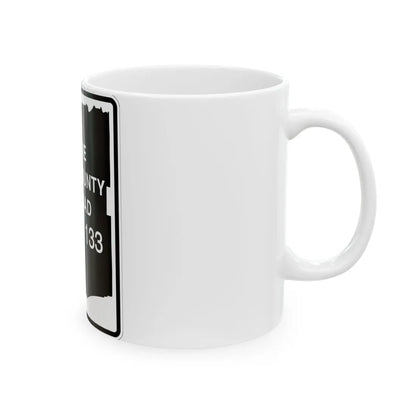 Erie County 133 NY (New York) (Road Sign) White Coffee Mug - Go Mug Yourself