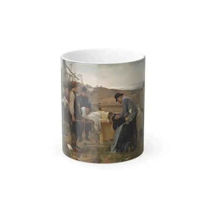 Erik Henningsen (1855-1930) A wounded worker - 1895 - Color Changing Mug 11oz 11oz - Go Mug Yourself