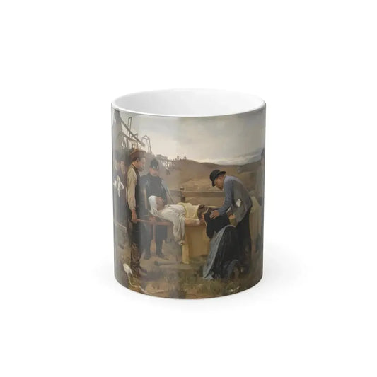 Erik Henningsen (1855-1930) A wounded worker - 1895 - Color Changing Mug 11oz 11oz - Go Mug Yourself