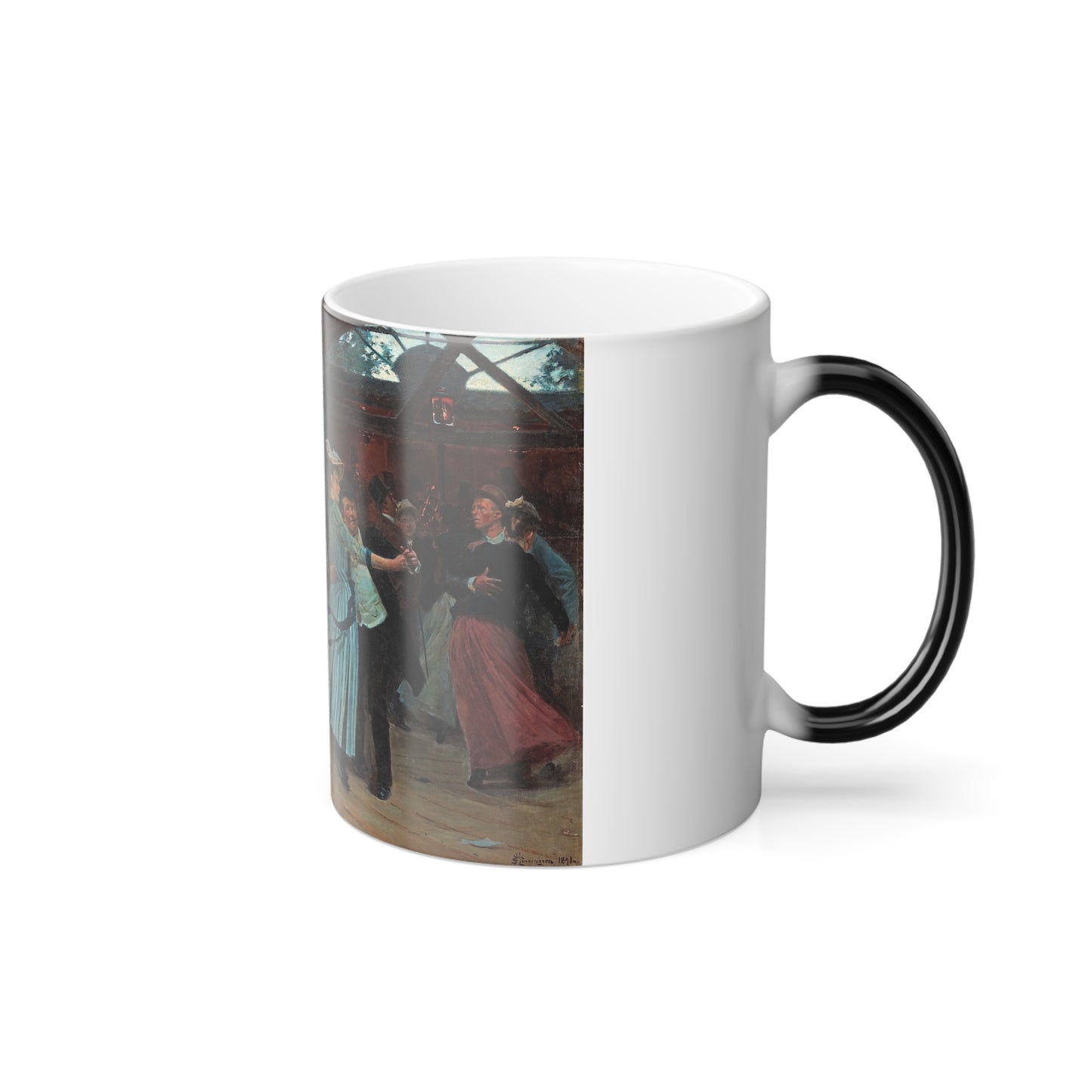 Erik Henningsen (1855-1930) The Dance Pavilion - Oil on canvas 1891 - Color Changing Mug 11oz-Go Mug Yourself