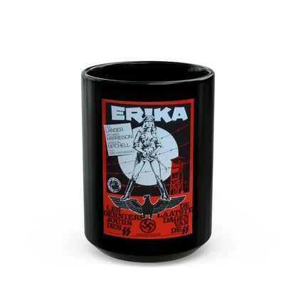 ERIKA (ACHTUNG DESERT TIGERS) 1977 Movie Poster - Black Coffee Mug 15oz - Go Mug Yourself