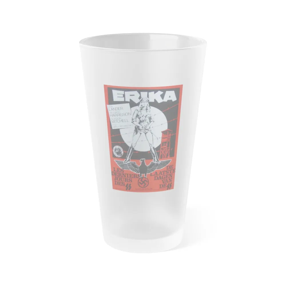 ERIKA (ACHTUNG DESERT TIGERS) 1977 Movie Poster - Frosted Pint Glass 16oz-16oz-Frosted-Go Mug Yourself