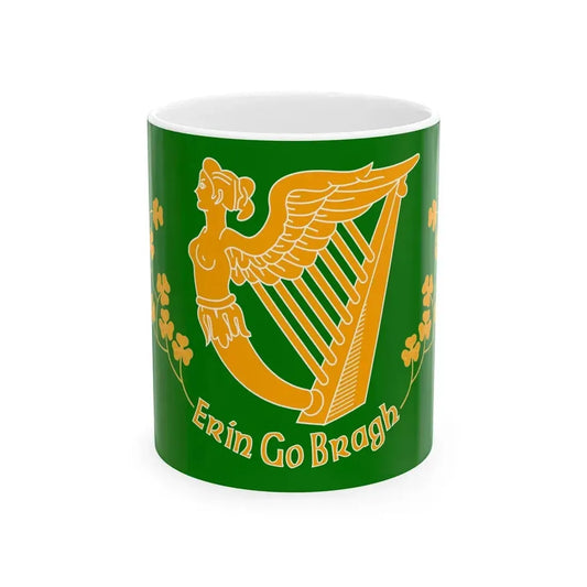 Erin Go Bragh Banner (Ireland) White Coffee Mug 11oz - Go Mug Yourself