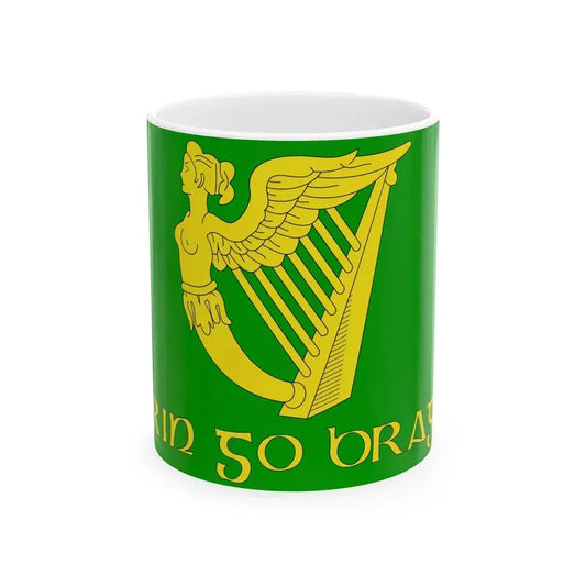 Erin Go Bragh Flag (Ireland) White Coffee Mug 11oz - Go Mug Yourself