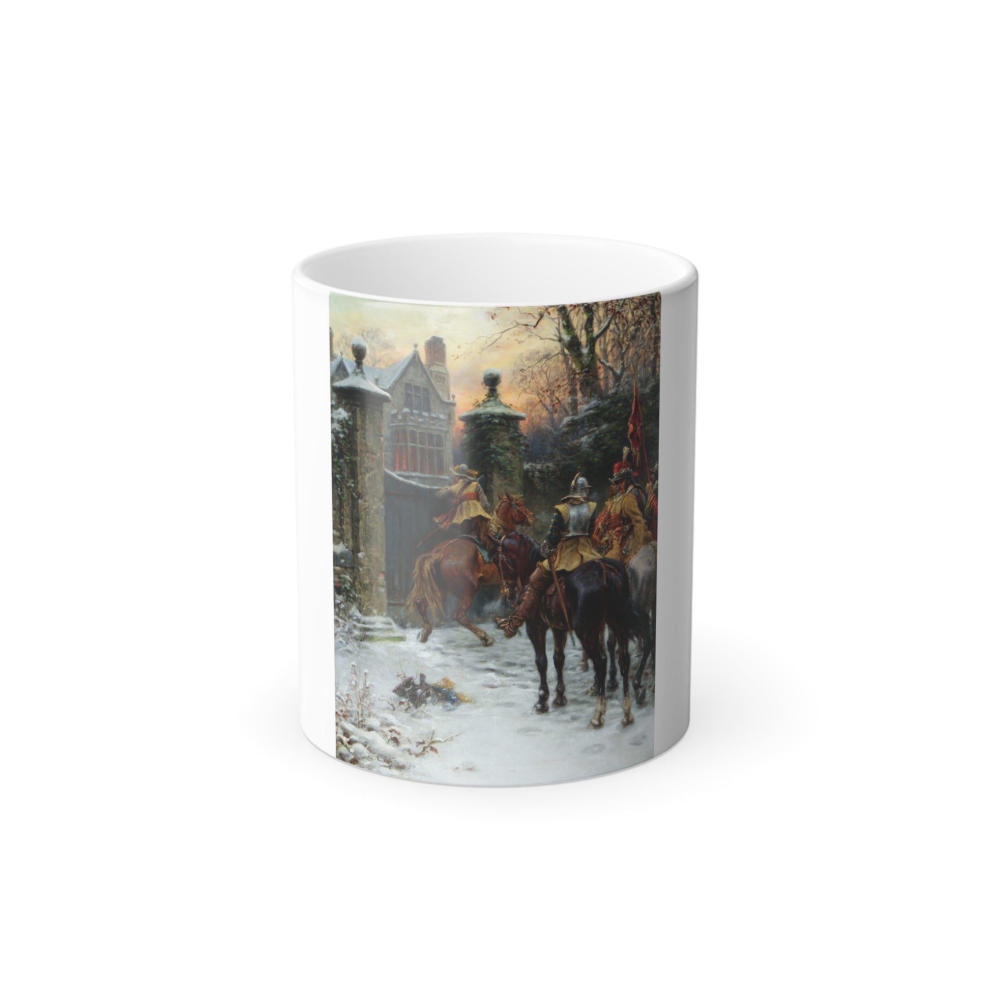 Ernest Crofts (1847-1911) Roundheads at the Gate - oil on canvas 1894 - Color Changing Mug 11oz-11oz-Go Mug Yourself