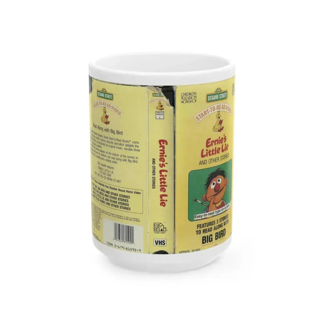 ERNIES LITTLE LIE AND OTHER STORIES (VHS COVER) - White Coffee Mug 15oz - Go Mug Yourself