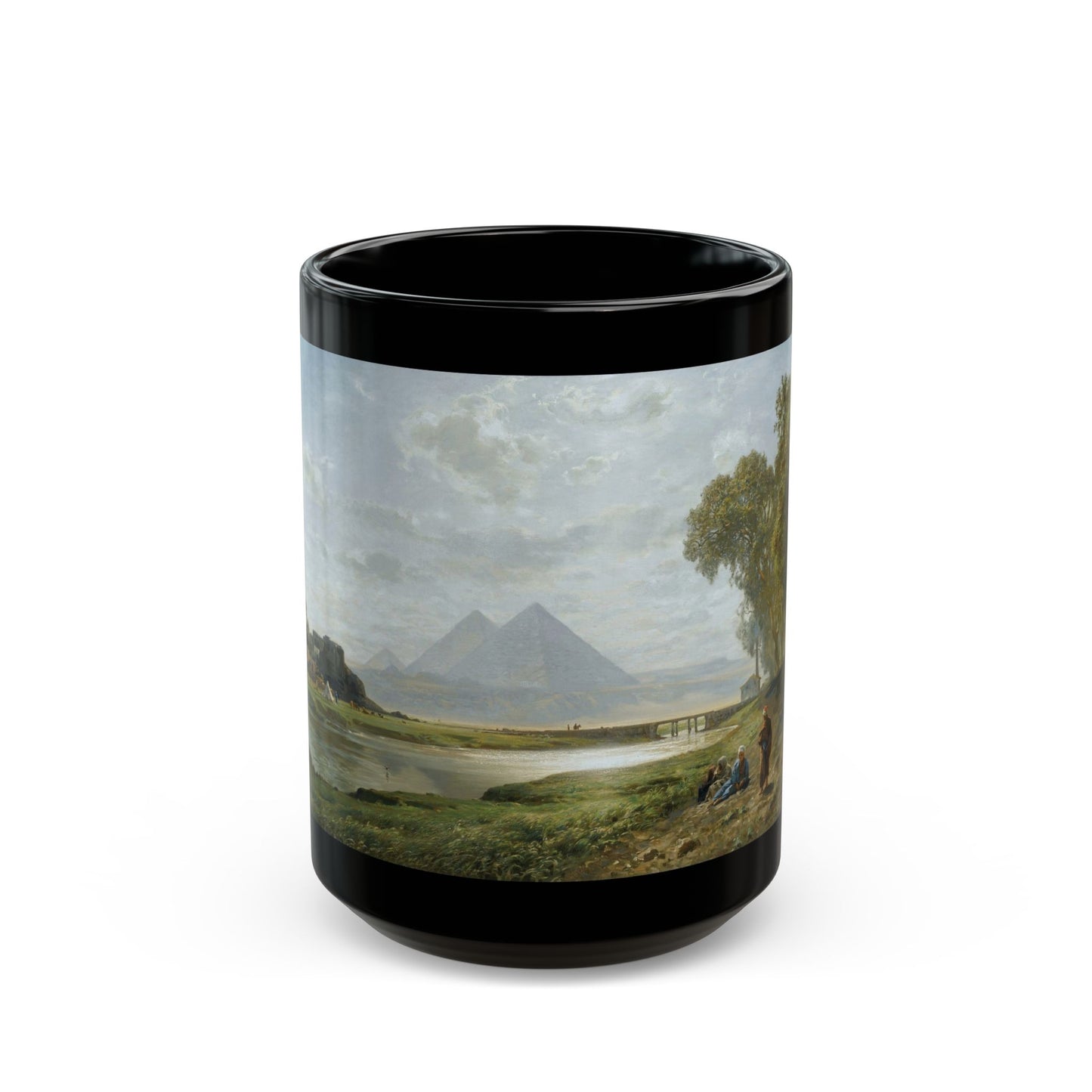 Ernst Carl Eugen Koerner (1846-1927) Pyramids - Black Coffee Mug-15oz-Go Mug Yourself