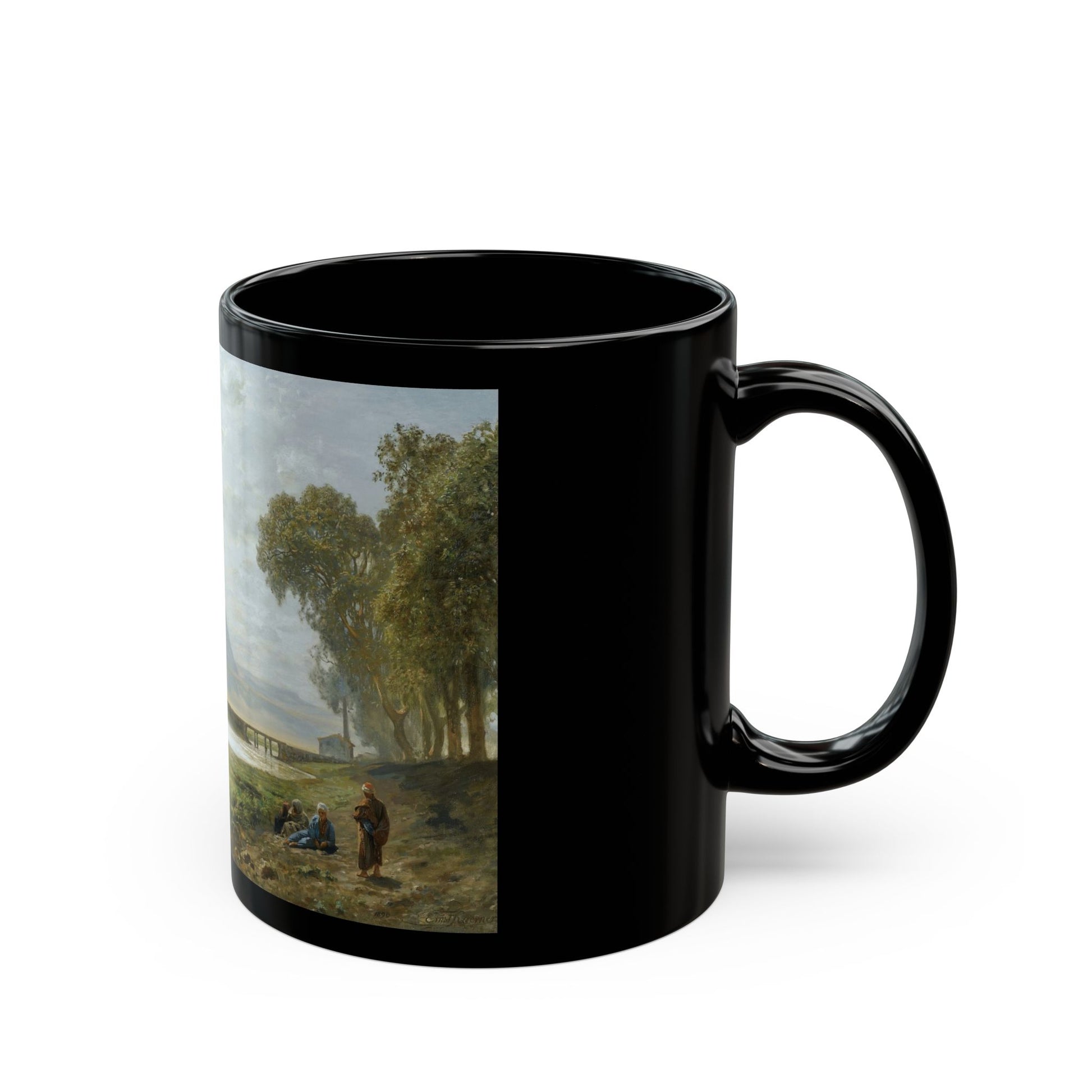 Ernst Carl Eugen Koerner (1846-1927) Pyramids - Black Coffee Mug-Go Mug Yourself
