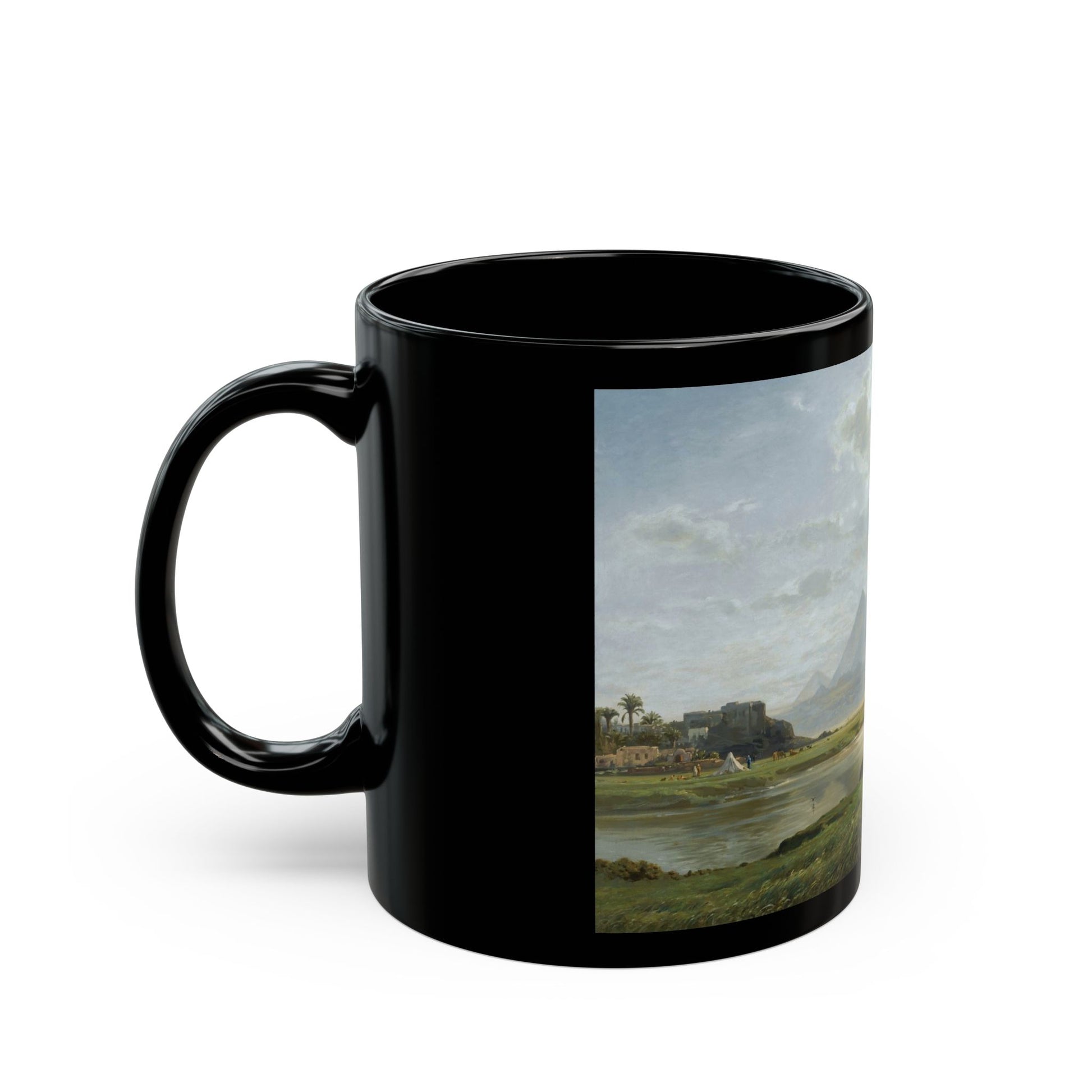 Ernst Carl Eugen Koerner (1846-1927) Pyramids - Black Coffee Mug-Go Mug Yourself