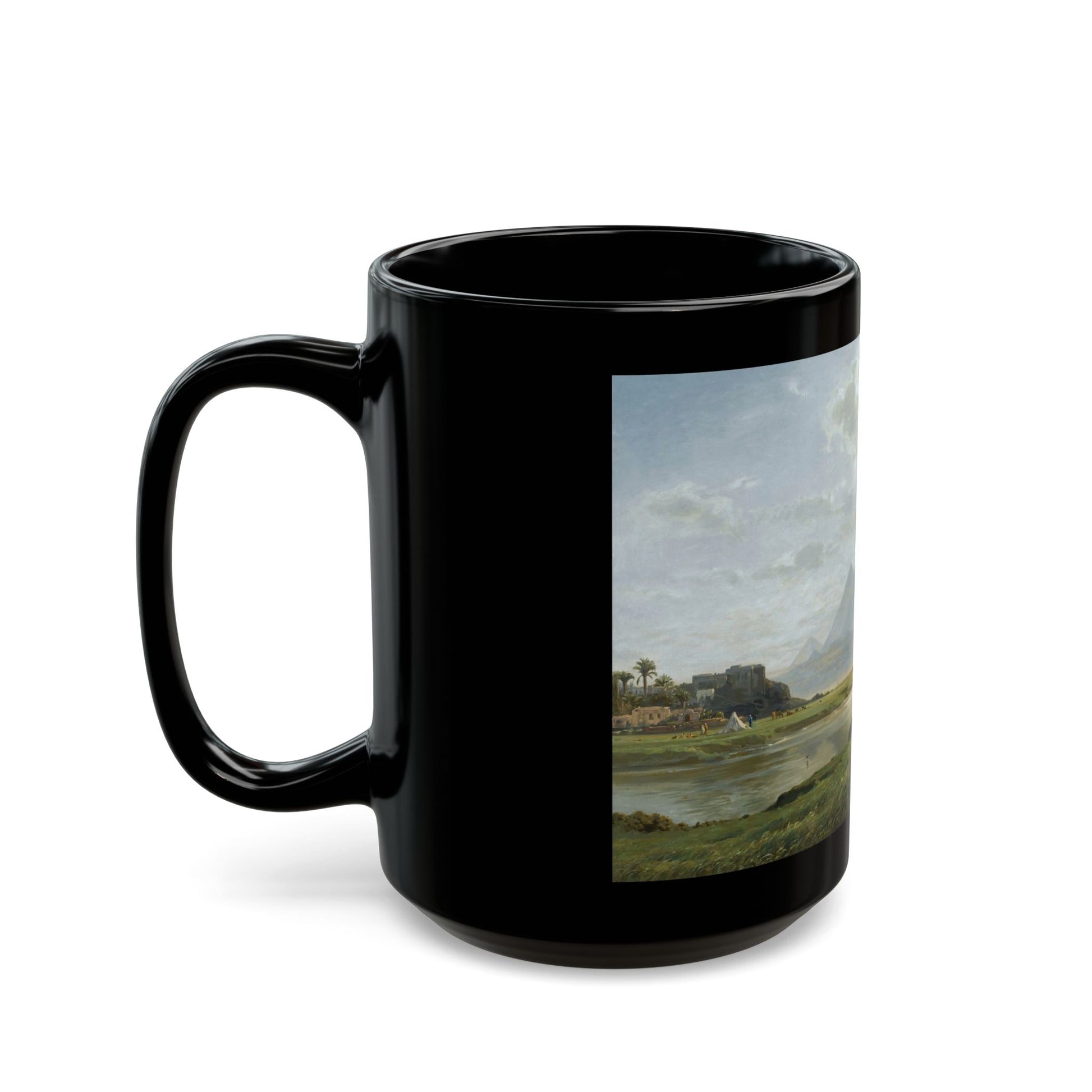 Ernst Carl Eugen Koerner (1846-1927) Pyramids - Black Coffee Mug-Go Mug Yourself