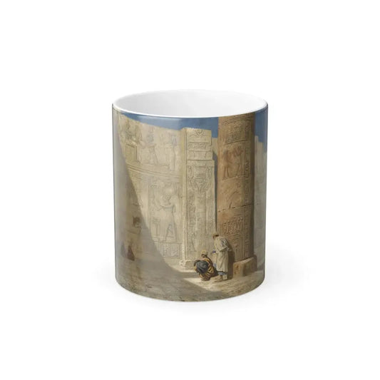 Ernst Koerner (1846-1927) The Temple of Seti I, Abydos - Oil on canvas 1926 - Color Changing Mug 11oz 11oz - Go Mug Yourself