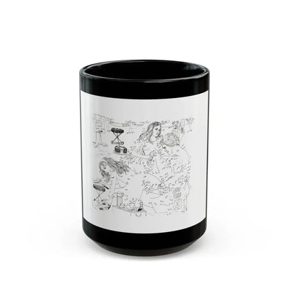 Erotic Connect-the-Dots Illustration - Black Coffee Mug 15oz - Go Mug Yourself
