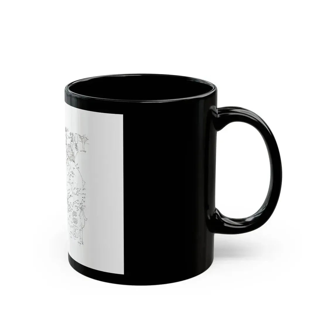 Erotic Connect-the-Dots Illustration - Black Coffee Mug - Go Mug Yourself