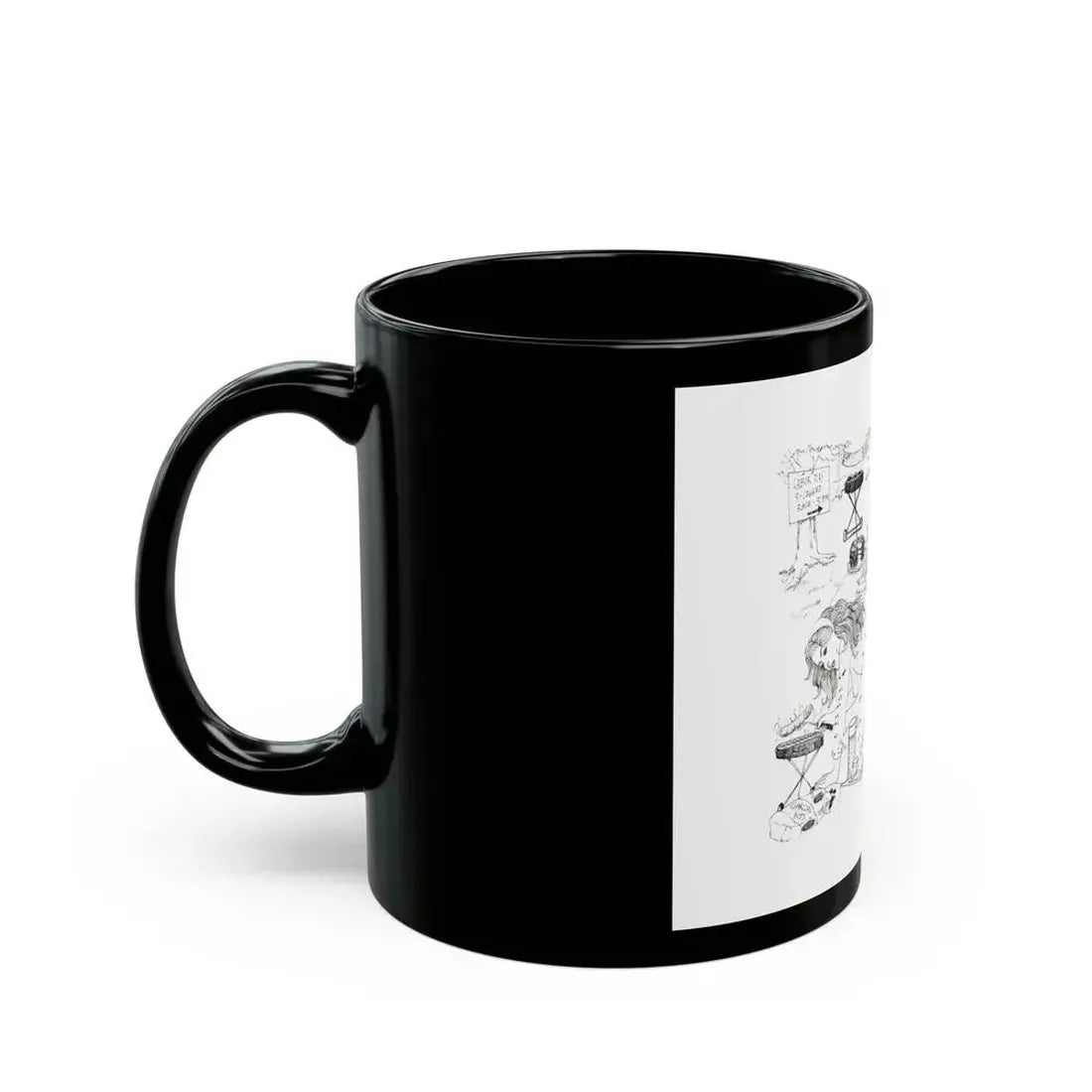 Erotic Connect-the-Dots Illustration - Black Coffee Mug - Go Mug Yourself