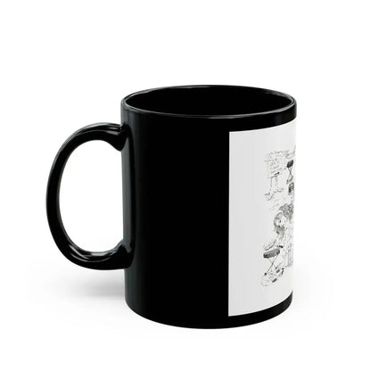 Erotic Connect-the-Dots Illustration - Black Coffee Mug - Go Mug Yourself