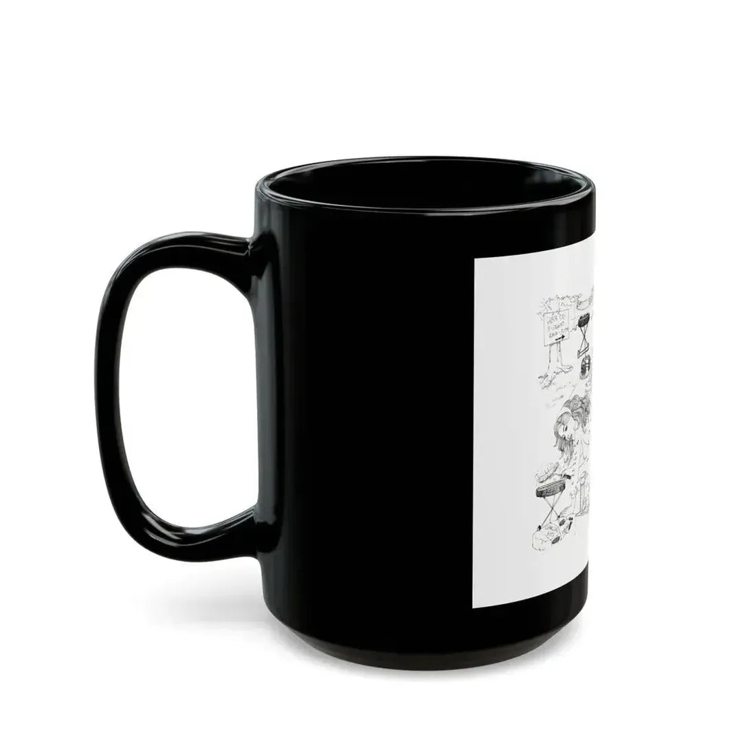 Erotic Connect-the-Dots Illustration - Black Coffee Mug - Go Mug Yourself