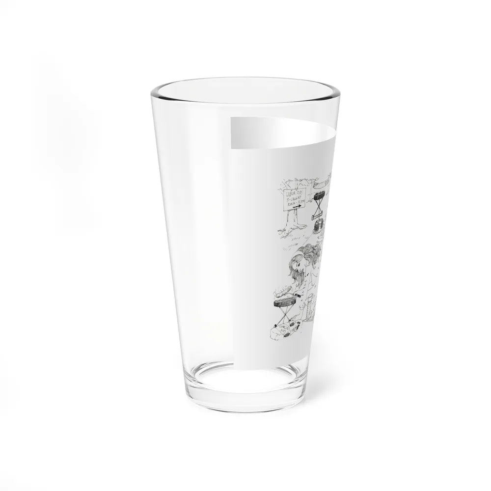 Erotic Connect-the-Dots Illustration - Pint Glass 16oz-Go Mug Yourself