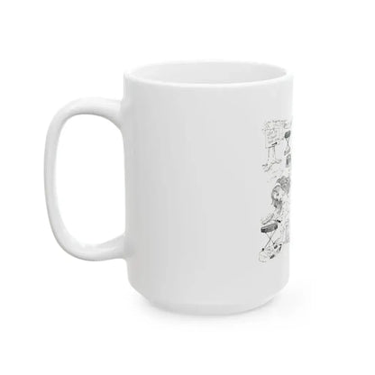 Erotic Connect-the-Dots Illustration - White Coffee Mug - Go Mug Yourself