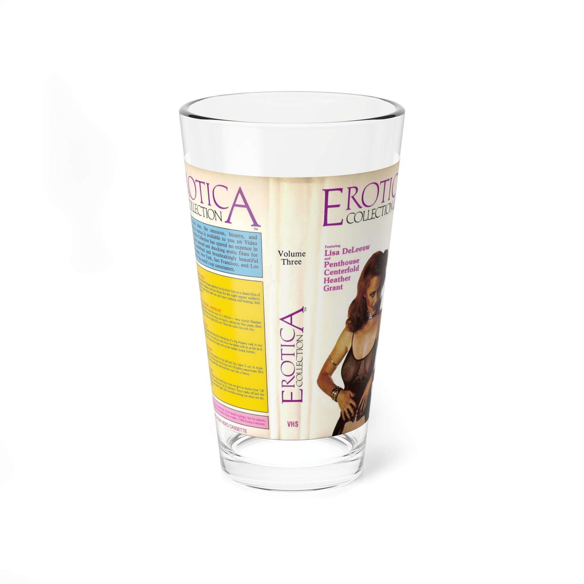 EROTICA COLLECTION (VHS COVER) Pint Glass 16oz-16oz-Go Mug Yourself