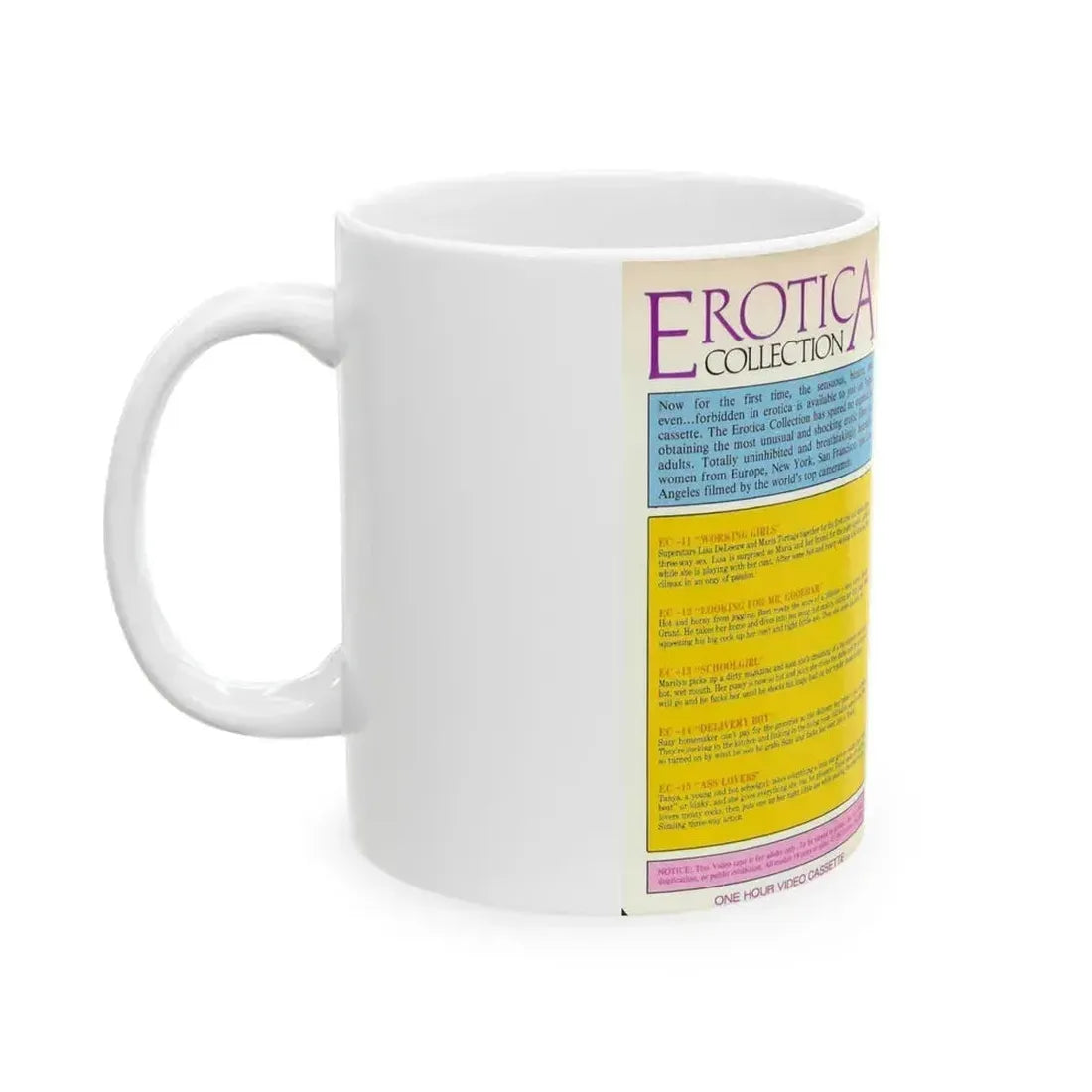 EROTICA COLLECTION (VHS COVER) - White Coffee Mug - Go Mug Yourself