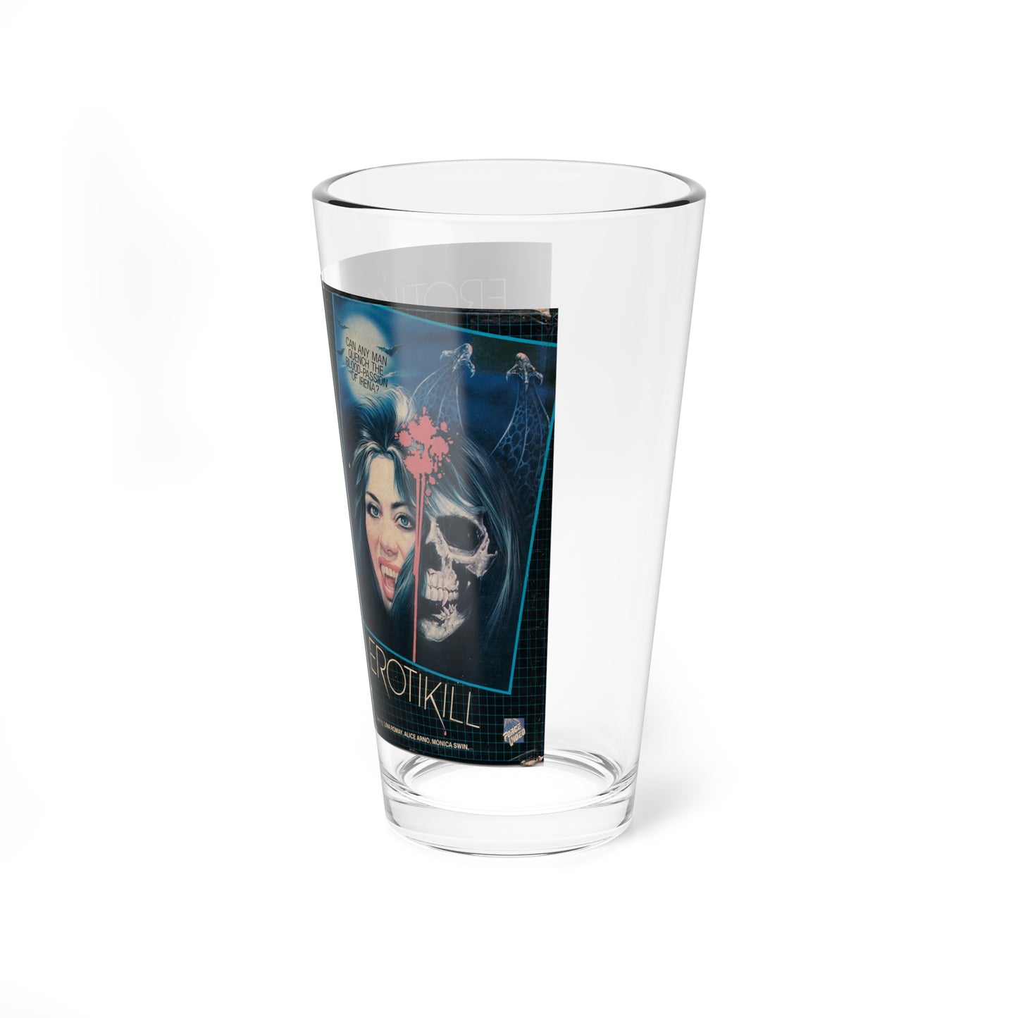 EROTIKILL (VHS COVER) Pint Glass 16oz-Go Mug Yourself