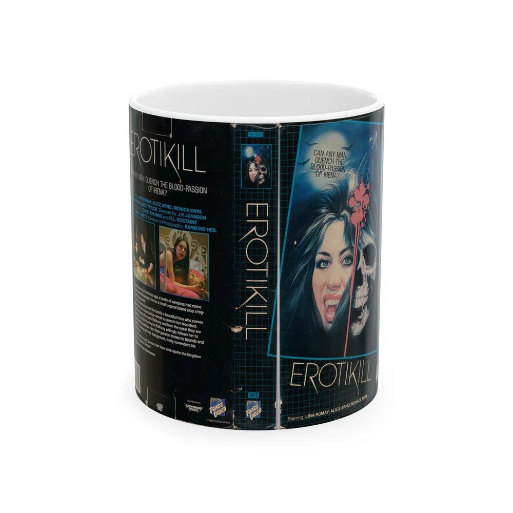 EROTIKILL (VHS COVER) - White Coffee Mug-11oz-Go Mug Yourself