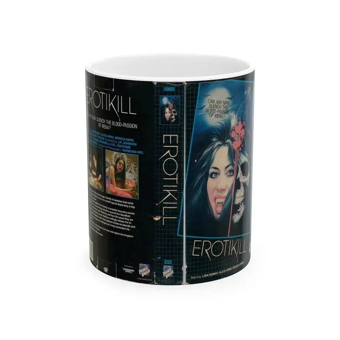 EROTIKILL (VHS COVER) - White Coffee Mug 11oz - Go Mug Yourself