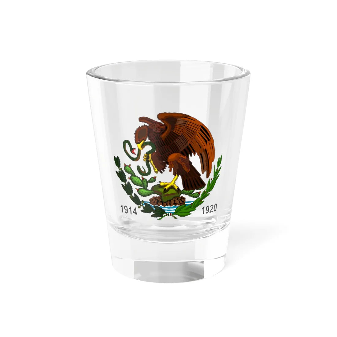 Esc Mex 1814 a 1820 Carrancista (Mexico) (Coat of Arms) Shot Glass 1.5oz 1.5oz - Go Mug Yourself