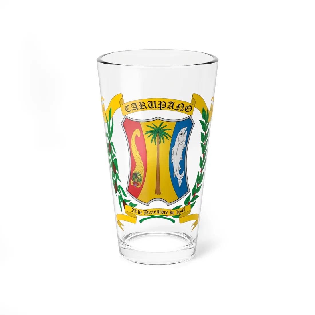 ESC-R-Bermudez (Venezuela) (Coat of Arms) Pint Glass 16oz 16oz - Go Mug Yourself