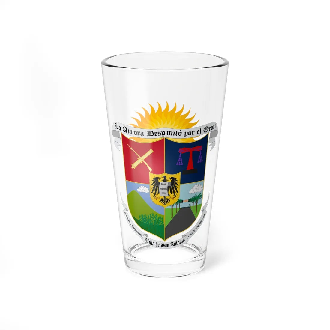 ESC-S-Bolivar (Venezuela) (Coat of Arms) Pint Glass 16oz 16oz - Go Mug Yourself