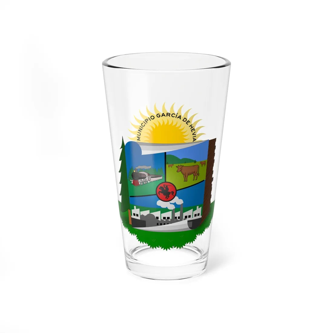 ESC-S-Garcia de Hevia (Venezuela) (Coat of Arms) Pint Glass 16oz 16oz - Go Mug Yourself