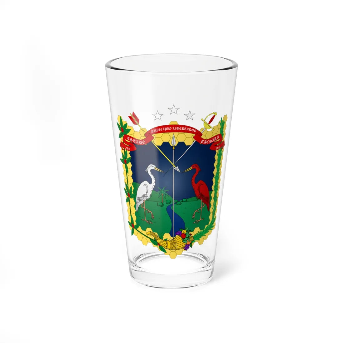 ESC-S-Libertador (Venezuela) (Coat of Arms) Pint Glass 16oz 16oz - Go Mug Yourself