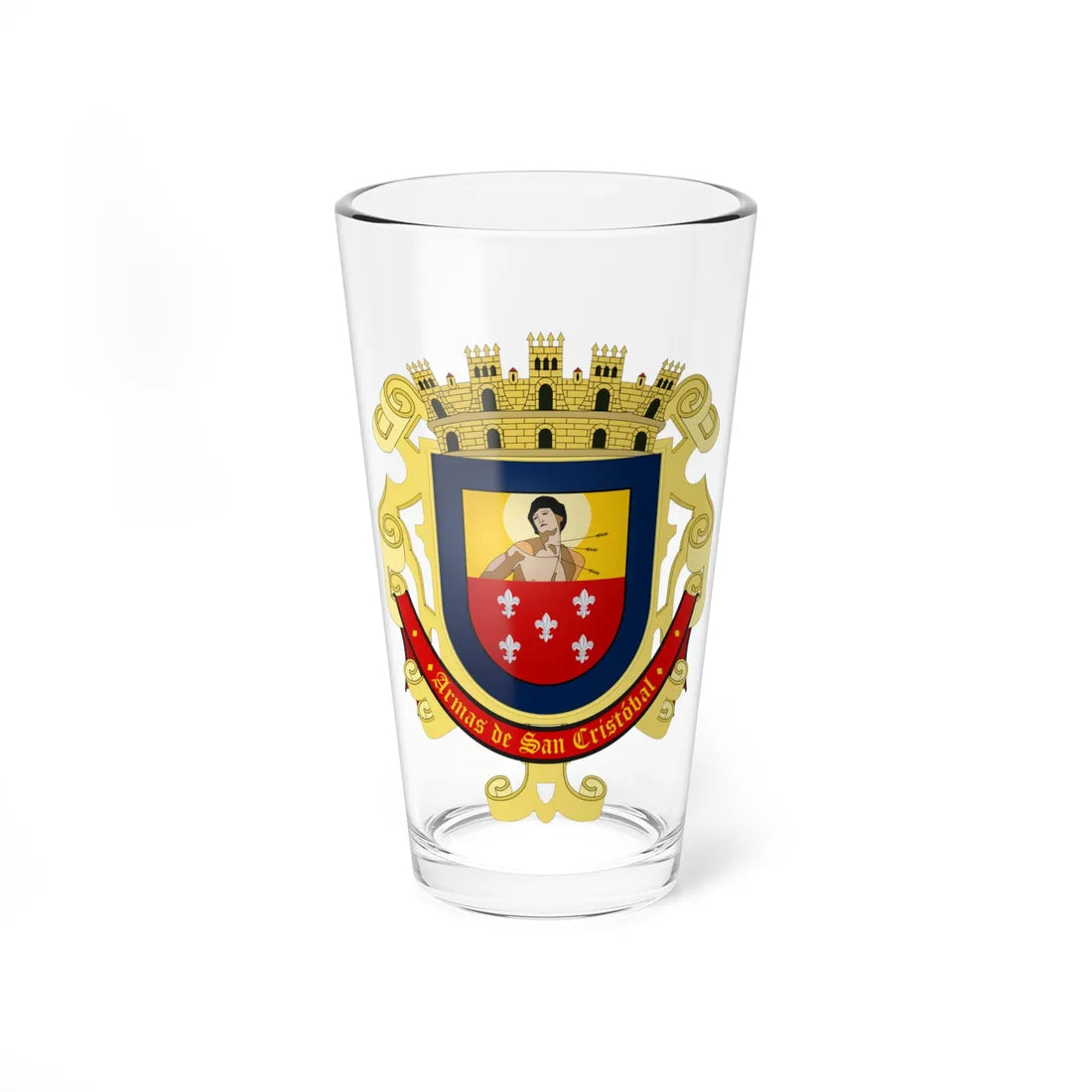 ESC-S-San Cristobal (Venezuela) (Coat of Arms) Pint Glass 16oz 16oz - Go Mug Yourself