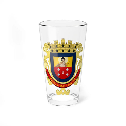 ESC-S-San Cristobal (Venezuela) (Coat of Arms) Pint Glass 16oz 16oz - Go Mug Yourself