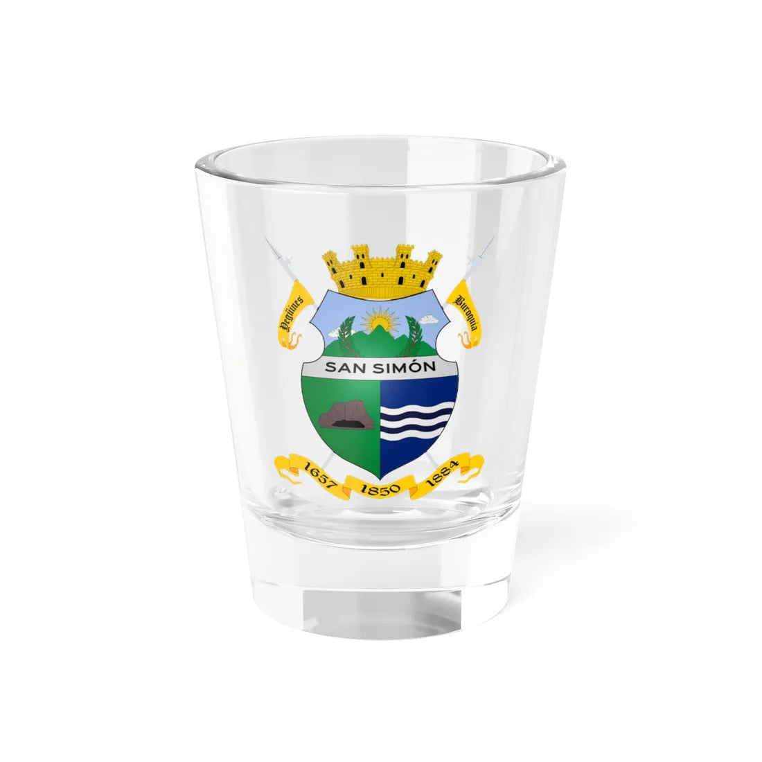 ESC-S-Simon Rodriguez (Venezuela) (Coat of Arms) Shot Glass 1.5oz 1.5oz - Go Mug Yourself