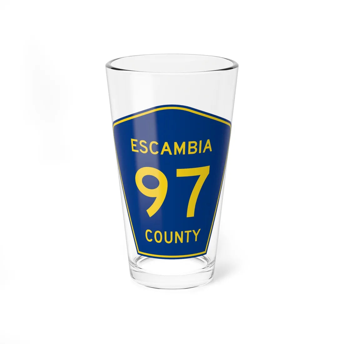 Escambia County 97 (Florida) (Road Sign) Pint Glass 16oz 16oz - Go Mug Yourself