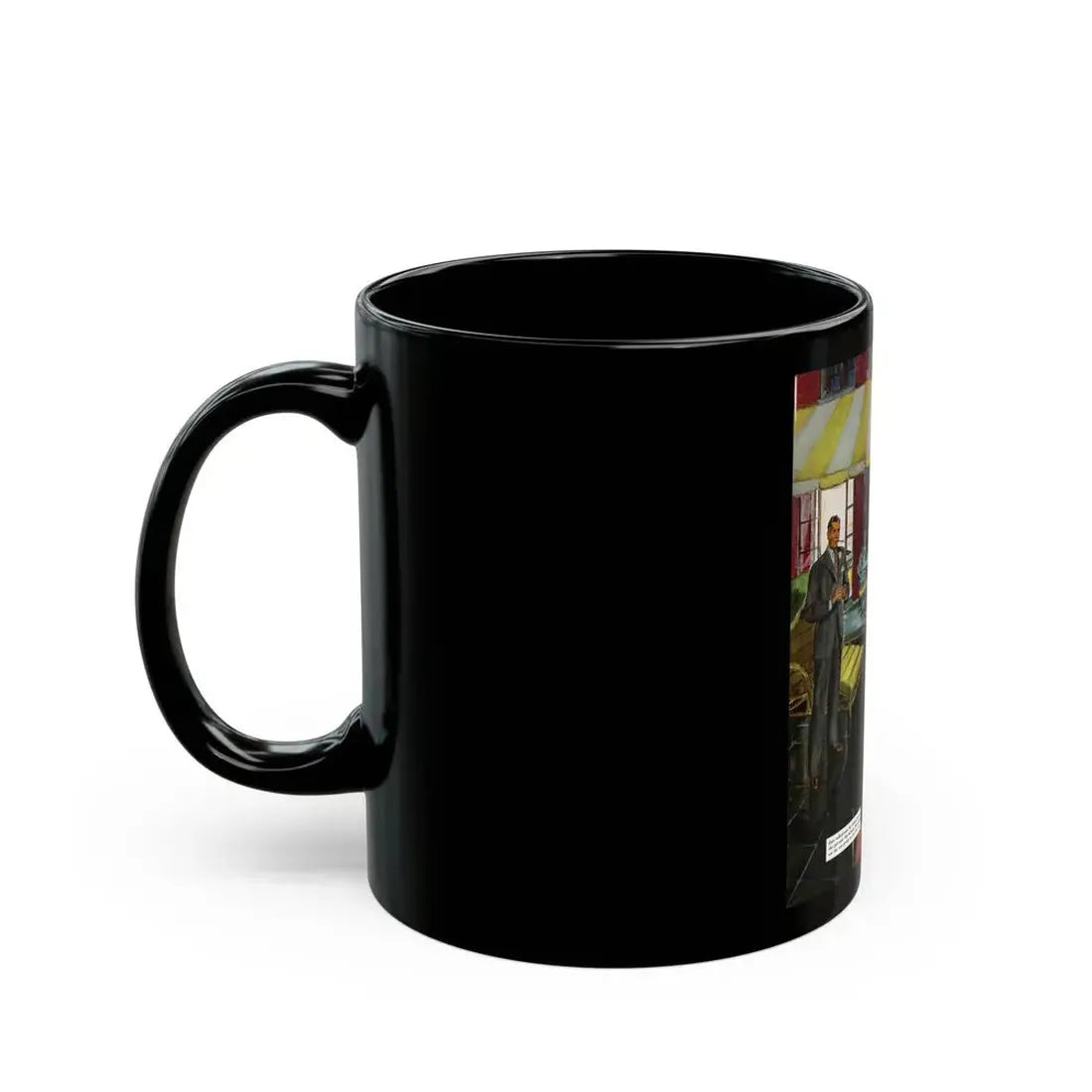 Escapade, The Saturday Evening Post illustration, 1949 - Black Coffee Mug - Go Mug Yourself