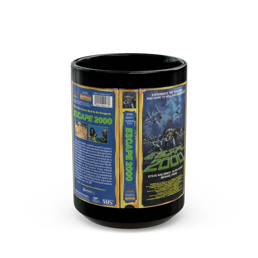 ESCAPE 2000 (VHS COVER) - Black Coffee Mug-15oz-Go Mug Yourself