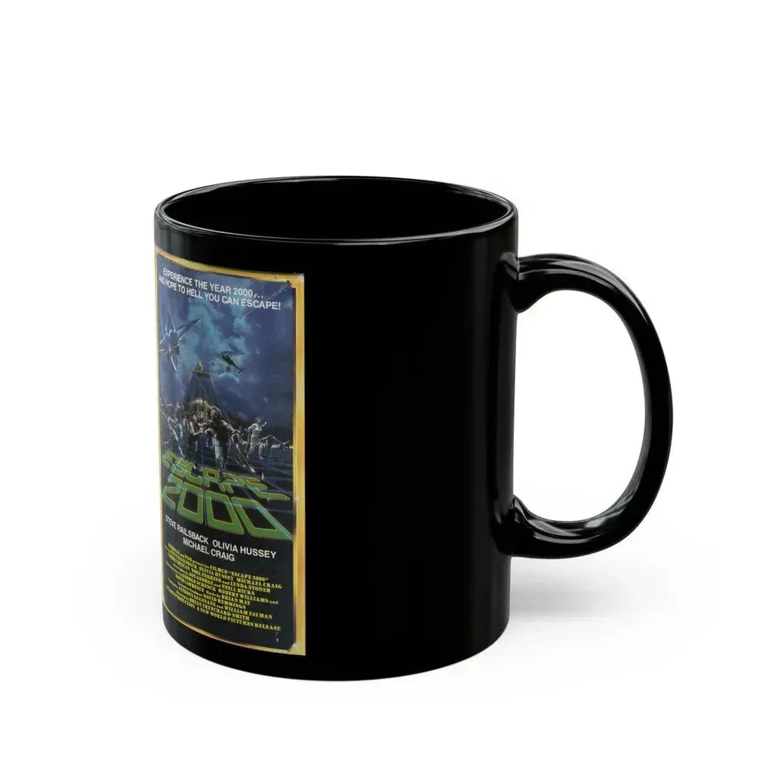 ESCAPE 2000 (VHS COVER) - Black Coffee Mug - Go Mug Yourself