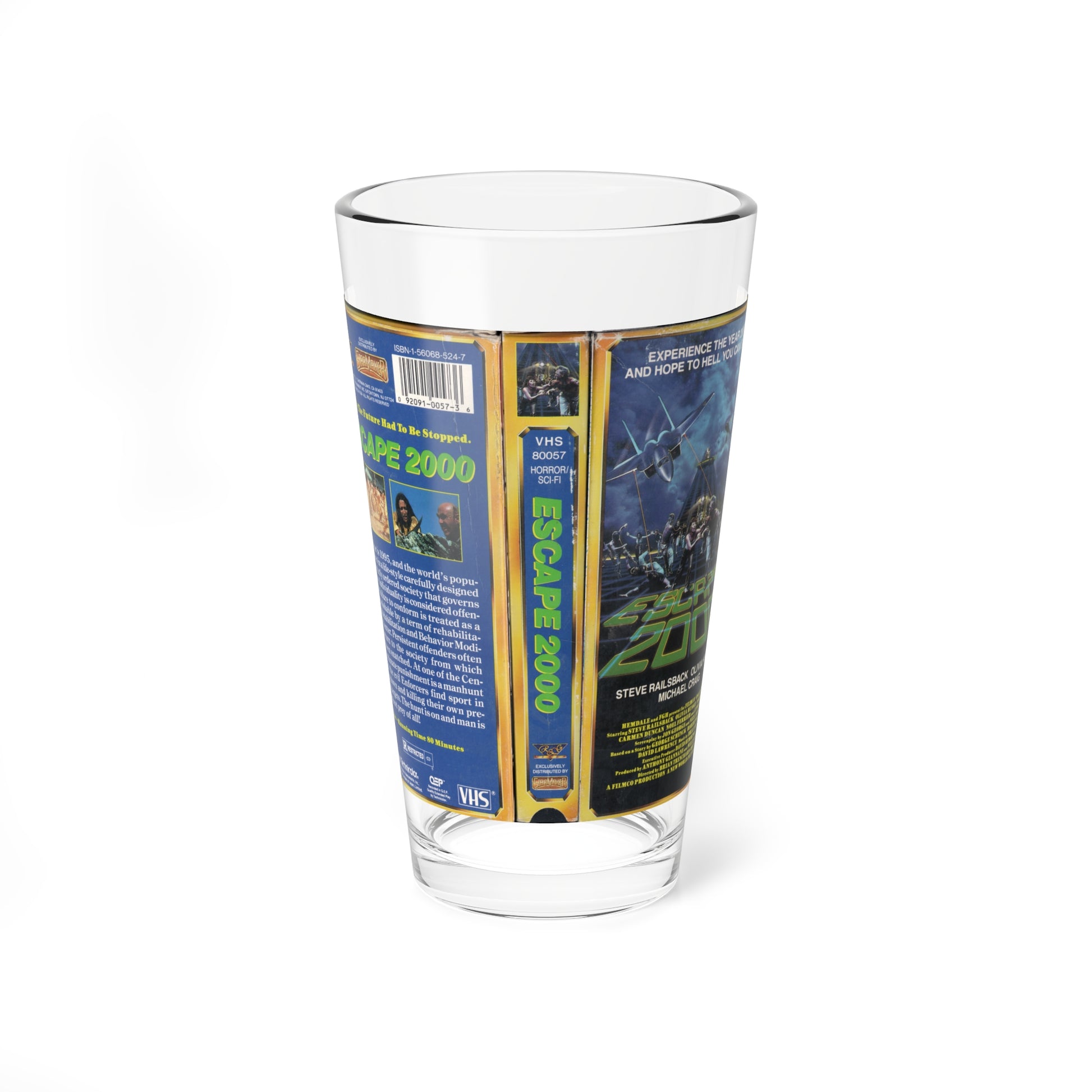 ESCAPE 2000 (VHS COVER) Pint Glass 16oz-16oz-Go Mug Yourself