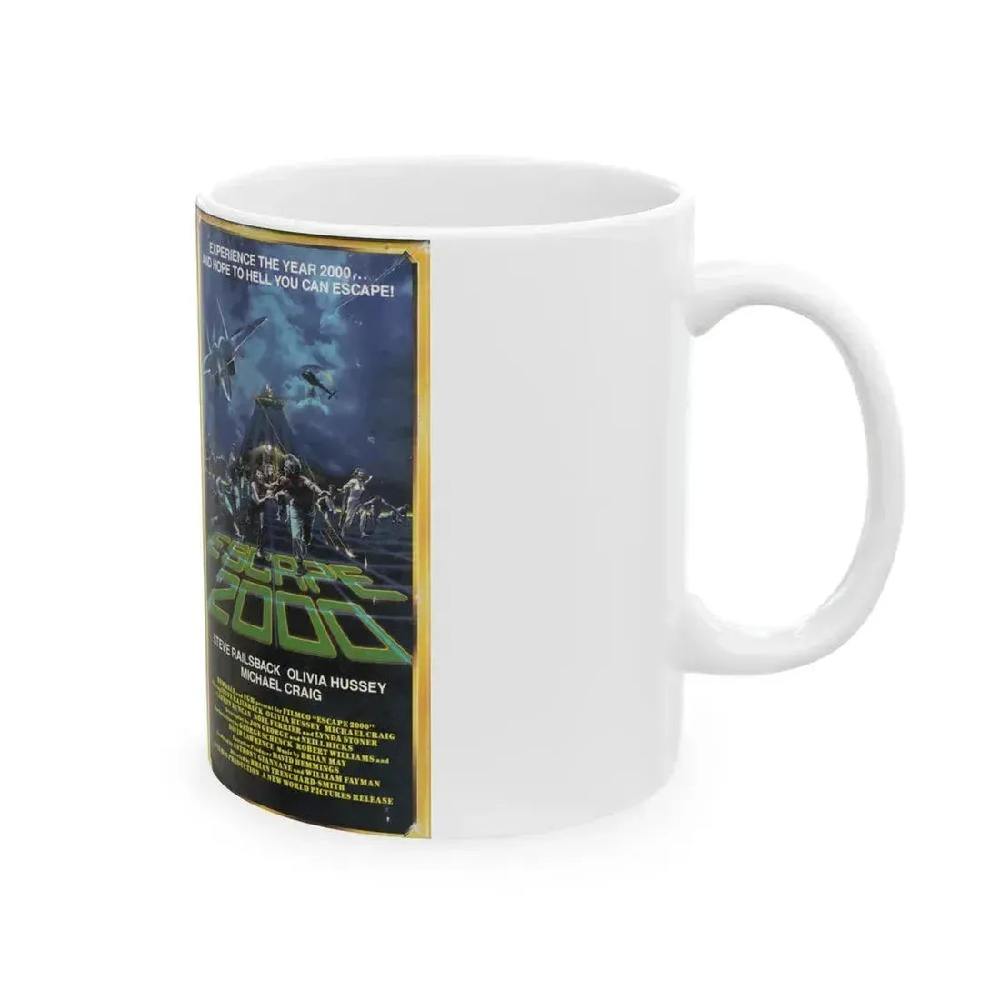 ESCAPE 2000 (VHS COVER) - White Coffee Mug - Go Mug Yourself