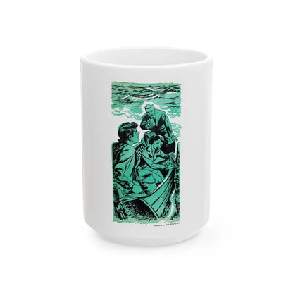 Escape, Bluebook magazine, March 1953 - White Coffee Mug 15oz - Go Mug Yourself