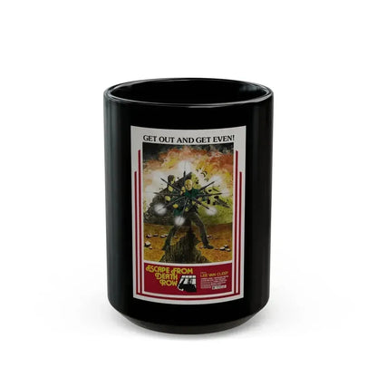 ESCAPE FROM DEATH ROW 1973 Movie Poster - Black Coffee Mug 15oz - Go Mug Yourself