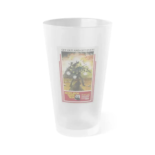 ESCAPE FROM DEATH ROW 1973 Movie Poster - Frosted Pint Glass 16oz 16oz Frosted - Go Mug Yourself