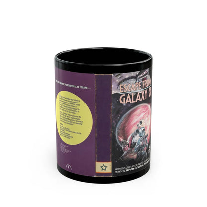 ESCAPE FROM GALAXY 3 (VHS COVER) - Black Coffee Mug-11oz-Go Mug Yourself