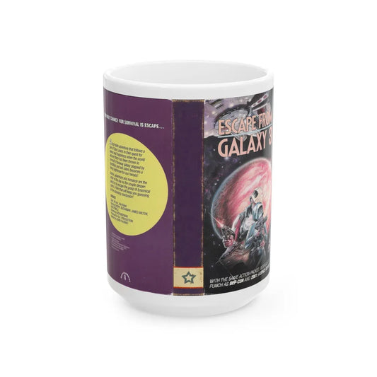 ESCAPE FROM GALAXY 3 (VHS COVER) - White Coffee Mug-15oz-Go Mug Yourself