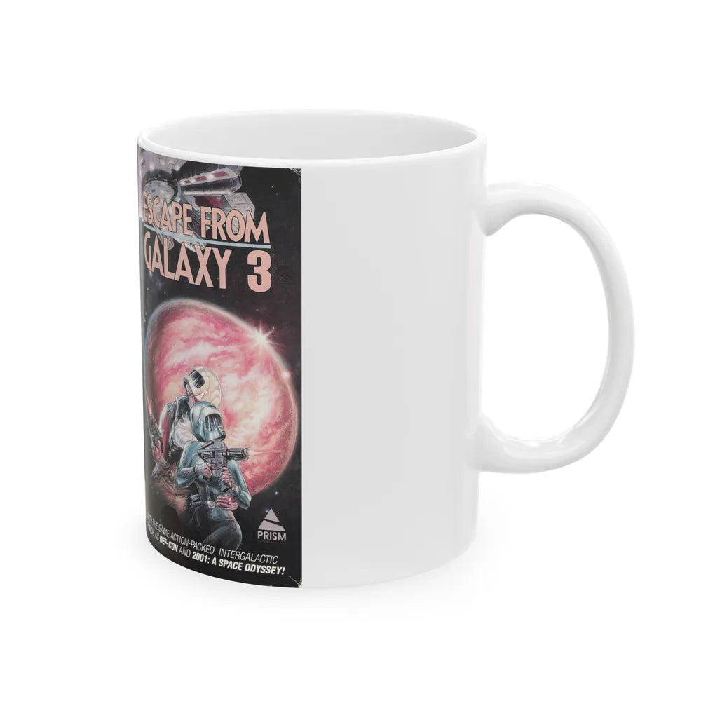 ESCAPE FROM GALAXY 3 (VHS COVER) - White Coffee Mug-Go Mug Yourself