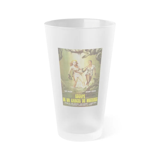 ESCAPE FROM HELL 1980 Movie Poster - Frosted Pint Glass 16oz-16oz-Frosted-Go Mug Yourself